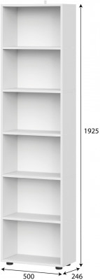 Модульная система &quot;Токио&quot; Стеллаж с полками Белый текстурный