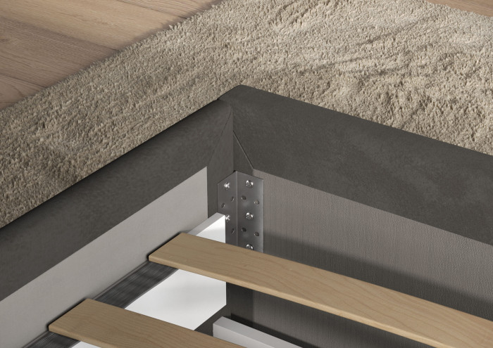 Кровать 160 КР-433-М с настилом из ламелей, Микровелюр Zeekr-72