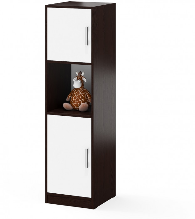 Пенал С-МД-СК9П к компьютерному столу С-МД-СК9, цвет венге/белый шагрень, ШхГхВ 43х45х160 см., универсальная сборка