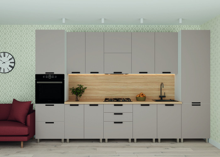 МК Аленушка Н2Я 600 Лаванда Кашемир, скоба черный (без столешницы)