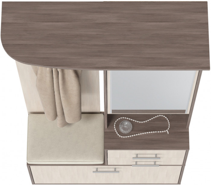 Прихожая 2-3431бод.тем/св Домино - Шкаф с вешалкой, бодега тёмный/бодега светлый