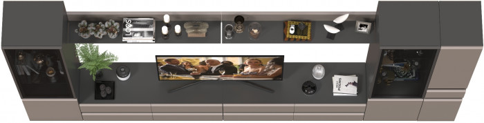 Сидней Комплектация № 110, корпус: антрацит/фасады: МДФ веллюто капучино