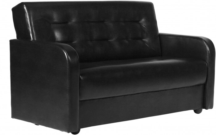 Диван Аккорд 90х160 черный ППУ без с/м