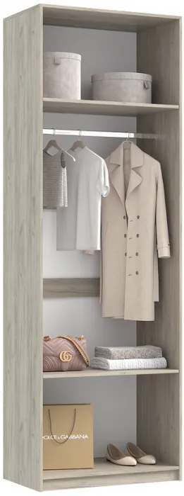 Полка косметическая со шкафом 2х-ств Марвэл, Крафт серый/Кашемир