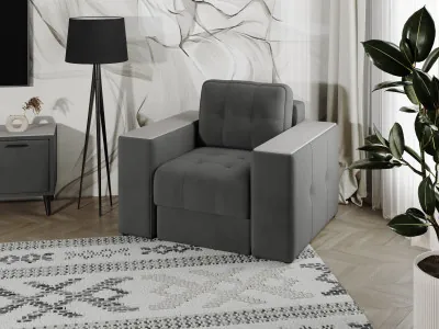 Кресло Виконт, Серый/МДФ Бриз