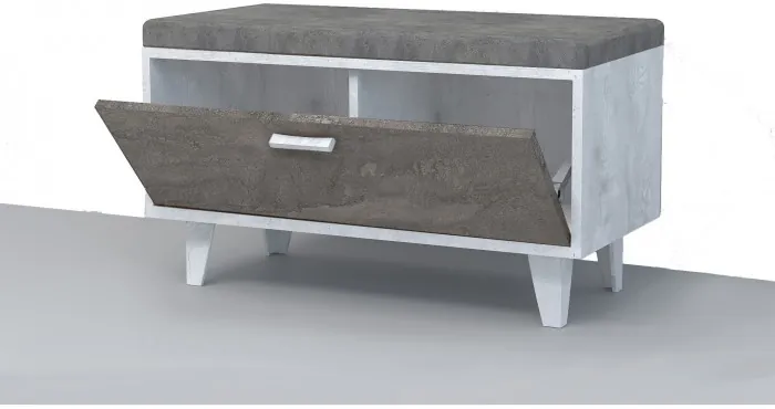 Эго Обувница ОБ-1 НГ (Глянец Белый/Дуб Крафт Золотой)