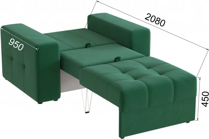 Кресло-кровать Верден, Изумруд