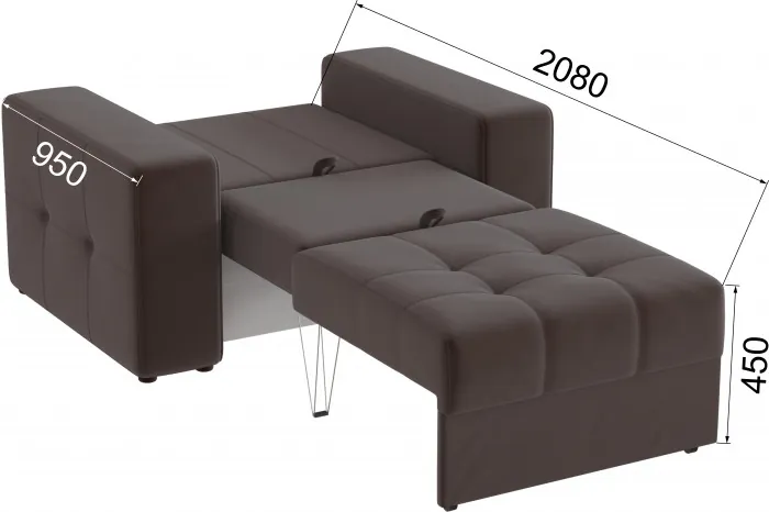 Кресло-кровать Верден, Коричневый