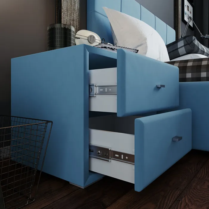 Тумба прикроватная интерьерная светло-голубой