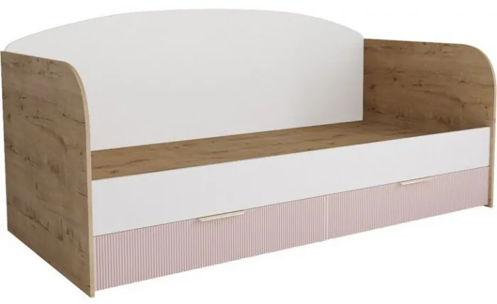 Модульная детская Лавис, композиция 4, Белый/Белый софт / Персик софт