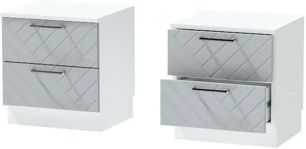 Тумба-6 прикроватная напольная "Иннэс-7", Белый/Монблан Р-866