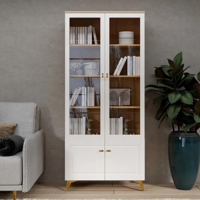 Шкаф-витрина 2-х дверная Вега Сапфир