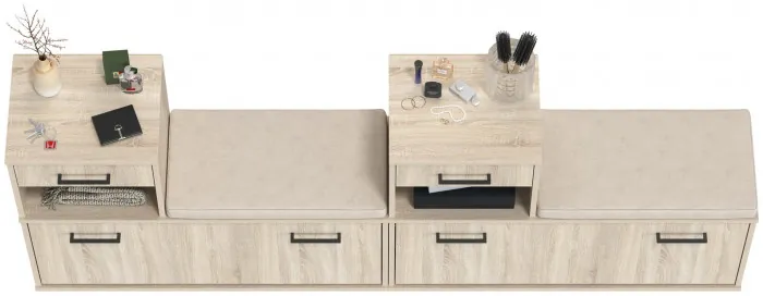 Лира ГК 2-0714+2-0714дубсон Тумба под обувь, дуб сонома