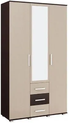 Белла шкаф 3-хстворчатый (венге/дуб беленый)