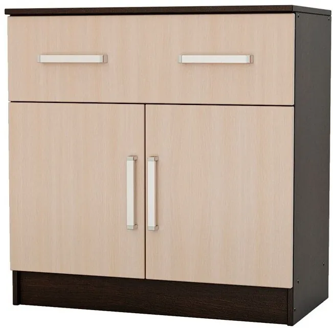 Бася Комод 1 ящик 2 двери (Белый)