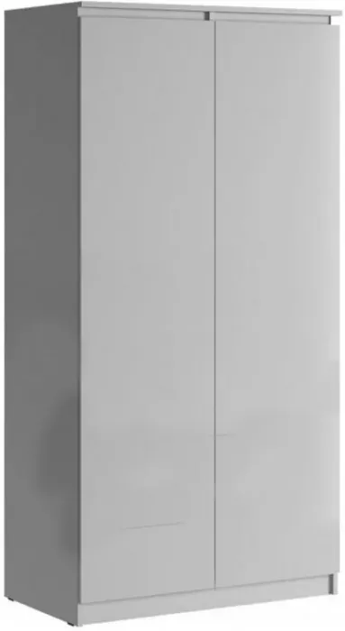 Челси Шкаф 2-х створчатый платяной (Белый глянец, Дуб Сонома)