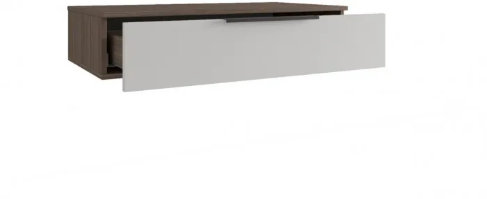 МС Роза Тумба подвесная 900.2, Ройс+ ручка скоба, Орех Франклин карамель/Белый скин