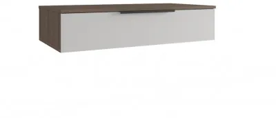 МС Роза Тумба подвесная 900.2, Ройс+ ручка скоба, Орех Франклин карамель/Графит скин