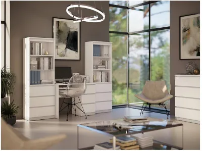 Модульная детская Челси, композиция 5 (Белый глянец, Белый)