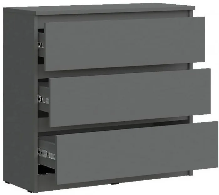 Челси Комод 800 (3 ящика) (Дуб Сонома, Дуб Сонома)