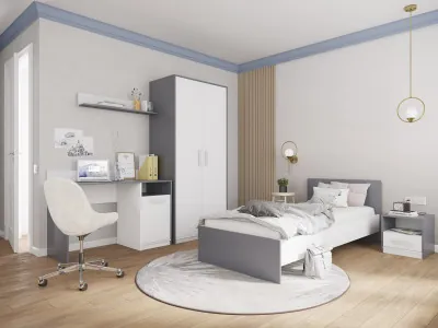 Подростковая Кэнди, композиция 2, графит/белый