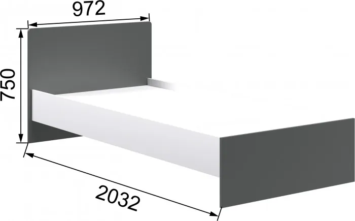Подростковая Кэнди, композиция 2, графит/белый