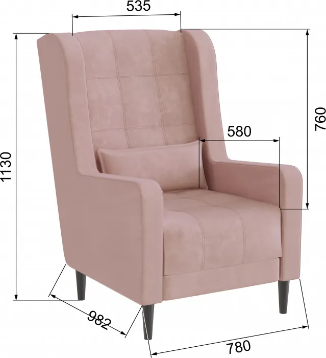 Кресло Корк пыльная роза