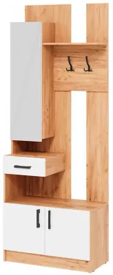 мс для прихожей Вега ВШ-1 дуб крафт золотой/белый