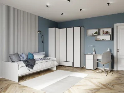 Подростковая Асцелла, набор 2, Белый/Графит серый