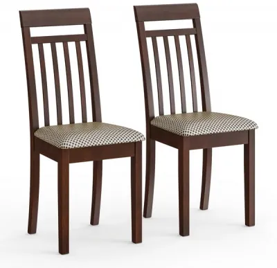 Два стула Мебель--24 Гольф-11 разборных, цвет орех, обивка ткань руми 812/8, ШхГхВ 40х40х100 см., от пола до верха сиденья 47 см.