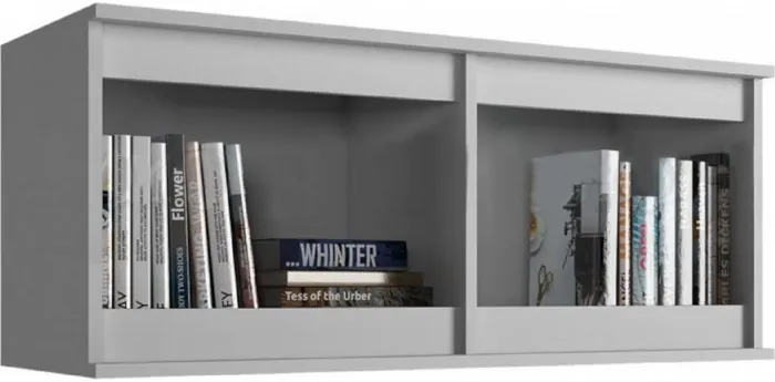 Челси Полка навесная (Антресоль малая) (Белый глянец, Белый)