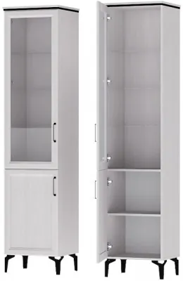 Шарм Шкаф Шк-1 Ясень Анкор Светлый/Рамка/Стекло