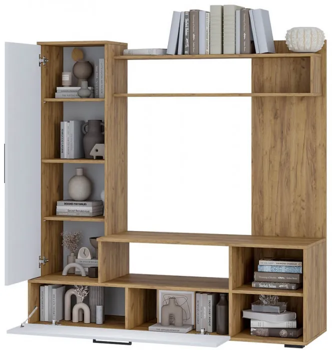 Гостиная "Евро-2" крафт/белый