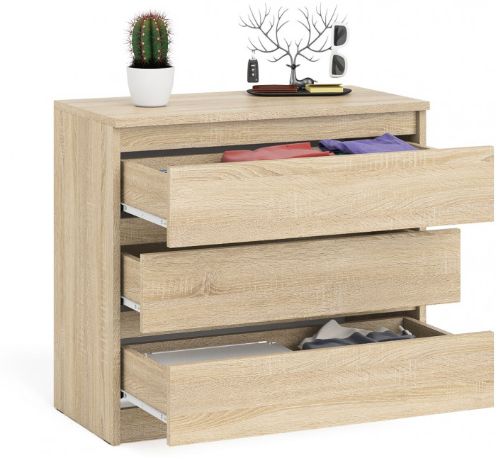 Мори Комод МК800.1, цвет дуб сонома, ШхГхВ 80,4х41х73 см.