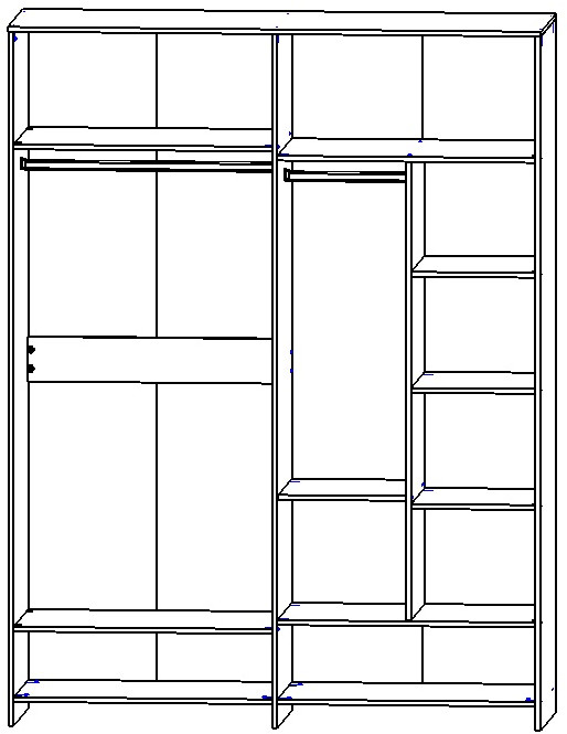 Модульная спальня "Ривьера" - Дуб наварра/Шагрень черная