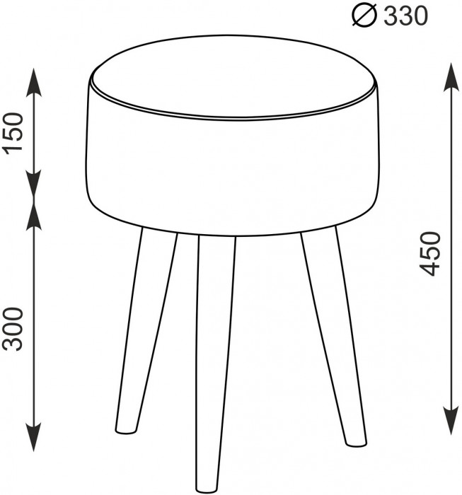 Афина Спальня 4-25901М1к.с. Трюмо + Банкетка 6-5132ТКчёр Юна, цвет кашемир серый/ткань чёрная, ШхГхВ 105х38,6х129 + 33х33х45 см., универс. сб.