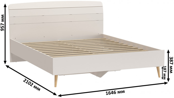 Афина Спальня Кровать 1600 + Трюмо, цвет кашемир серый, ШхГхВ 164,6х210,2х95,6 + 105х38,6х129 см., сп.м. 1600х2000 мм., б/м, основание есть