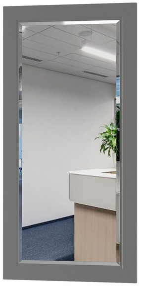 Остин 17.03 Зеркало, цвет серый графит, ШхГхВ 120х2х59,5 см., может крепиться горизонтально или вертикально