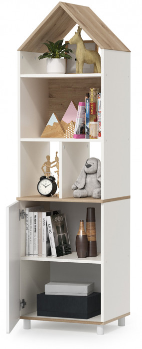 Эйп 13.14 Шкаф комбинированный, белый/дуб белый