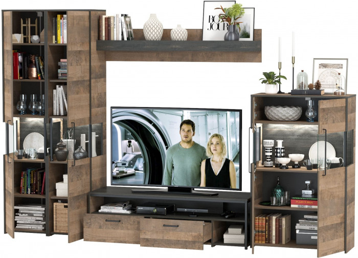 Трувор Гостиная 039, дуб гранж песочный/интра