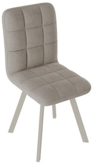 Франк ДП 2-17 Стул (паук) (Белый матовый/Микровелюр Бежевый)