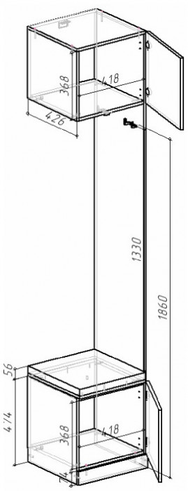 КАНТРИ Стеллаж СЖ-001 (с сидушкой)