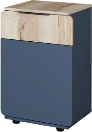 Дельта Лофт 24.01 Тумба с ящиком (Черный / Светлый Дуб)