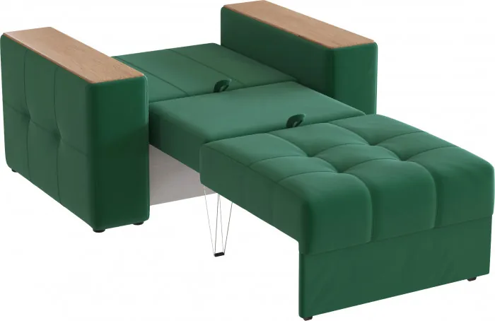 Кресло-кровать Виконт, Изумруд/Дуб канадский МДФ