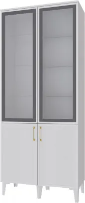 Толедо Шкаф-витрина ТШ-3 белый