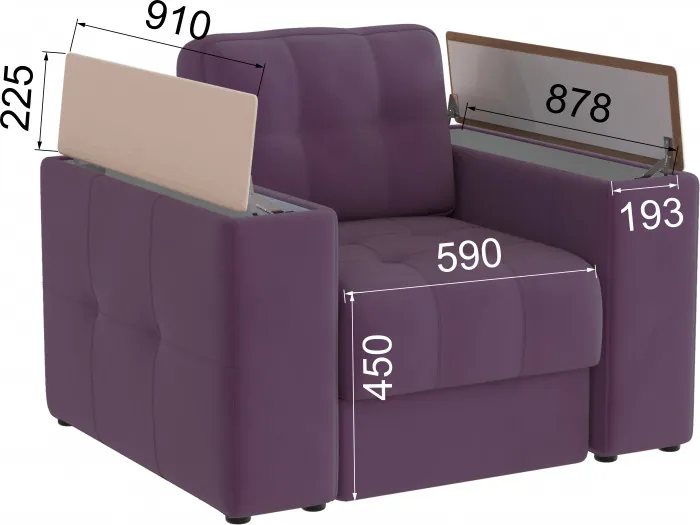 Кресло Нави, Винный/Клен кремовый МДФ