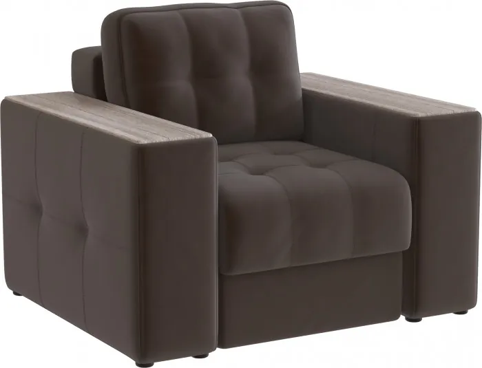 Кресло Нави, Коричневый/Сандал белый МДФ