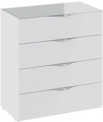 Глосс ТД 319.04.01 Комод (Белый глянец/Стекло)