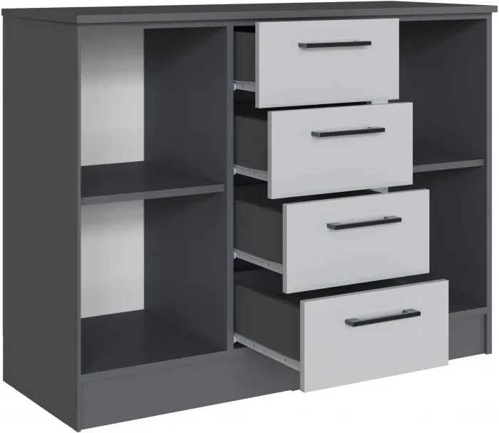 Комод Вегас, Графит серый/Камень серый