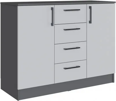 Комод Вегас, Графит серый/Камень серый
